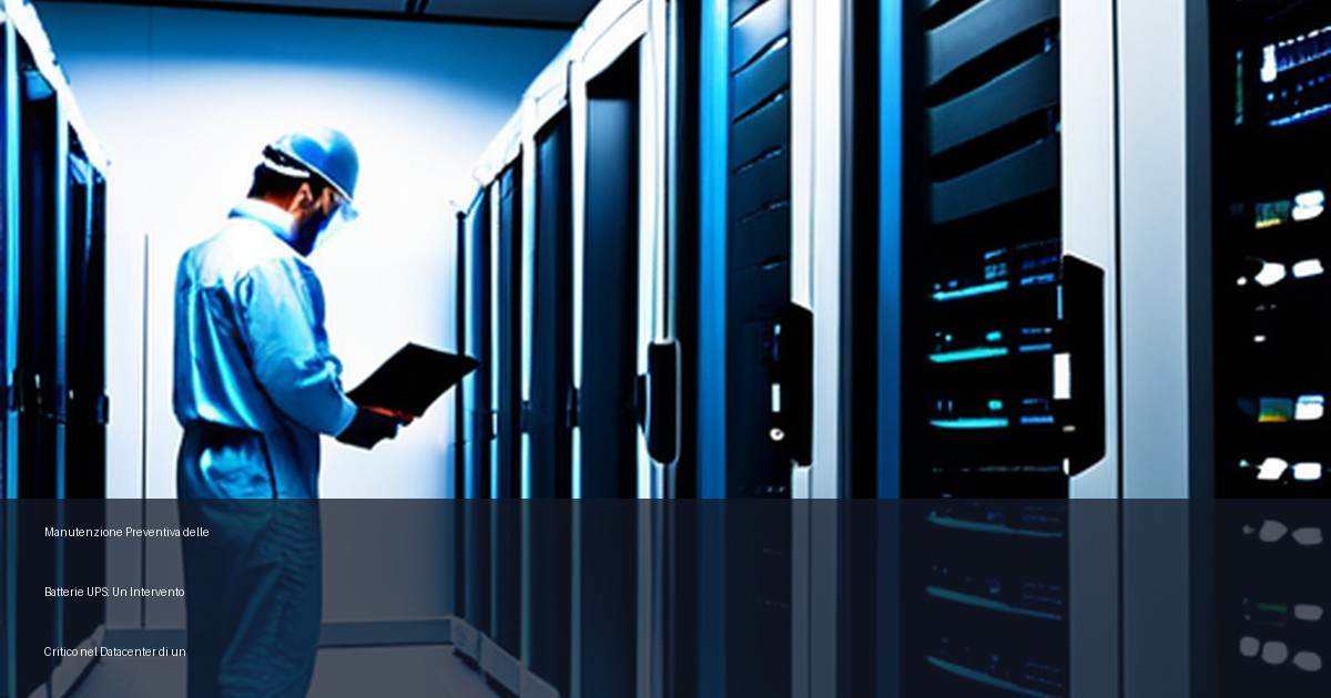 Manutenzione Preventiva delle Batterie UPS: Un Intervento Critico nel Datacenter di un Cliente Chiave